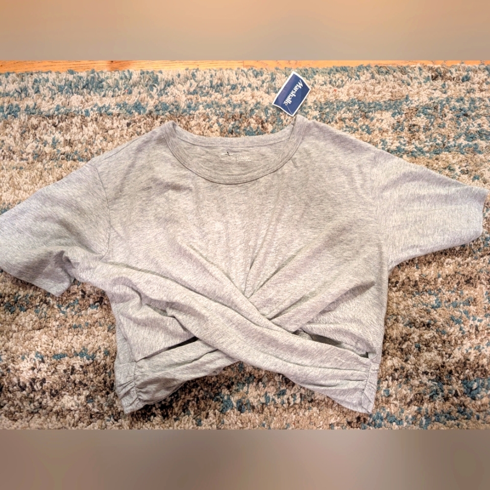 Aerie Gray Twist Front Tee from Marshall's